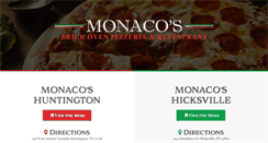 Desktop Screenshot of monacospizzeria.com